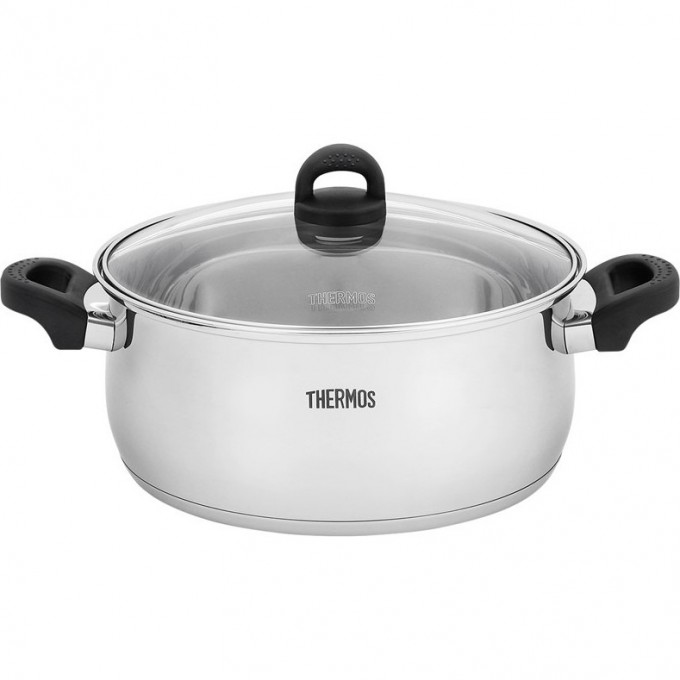 Кастрюля THERMOS KOP-W28N 28 см 7.0L из нержавеющей стали со стеклянной крышкой 771831 Кастрюля THERMOS KOP-W28N 28 см 7.0L из нержавеющей стали со стеклянной крышкой 771831