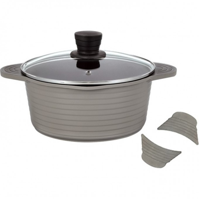 Кастрюля THERMOS TFP-W24 DBR 24 см 4.0L из алюминиевого сплава со стеклянной крышкой 750010 Кастрюля THERMOS TFP-W24 DBR 24 см 4.0L из алюминиевого сплава со стеклянной крышкой 750010