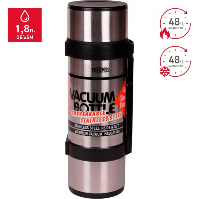 Термос THERMOS NCB-18B ROCKET BOTTLE BLACK 1,8L 835680 Термос THERMOS NCB-18B ROCKET BOTTLE BLACK 1,8L 835680