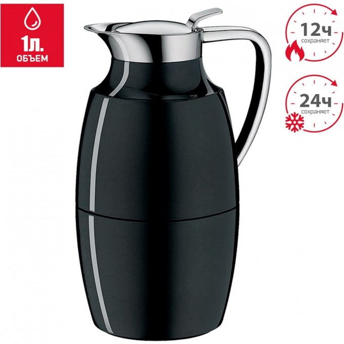 Вакуумный термокувшин THERMOS ALFI PALLAS Black 1 л 480638 Вакуумный термокувшин THERMOS ALFI PALLAS Black 1 л 480638